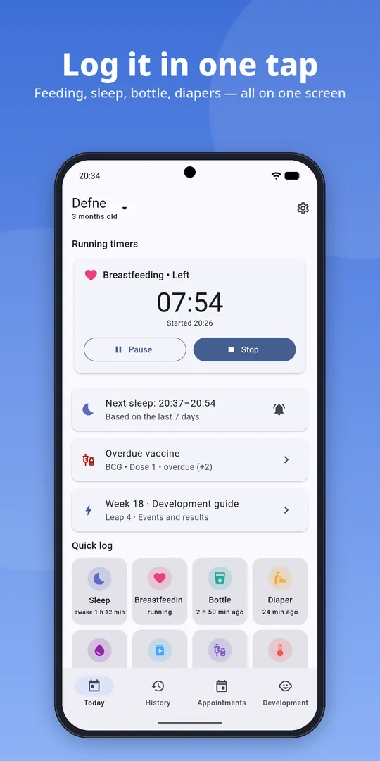 Today screen