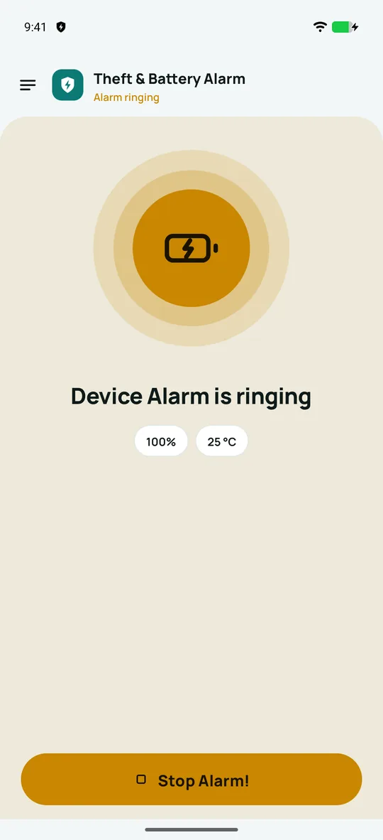 Full charge alarm